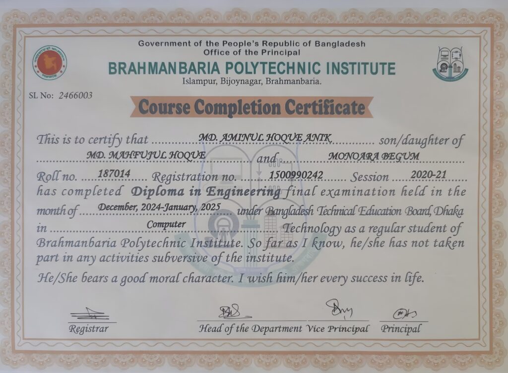 computer science and technology certificate